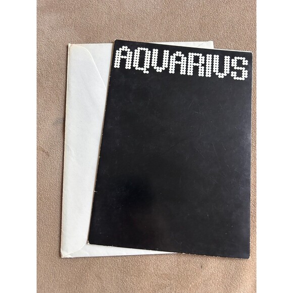 AQUARIUS Zodiac Astrological occasions Richard P Matson satire Greeting Card 78 - Picture 1 of 3